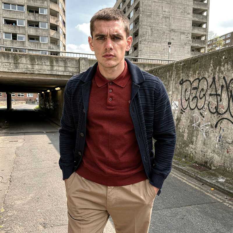 Marsden Knit Jacket & Archie Mercerised Cotton Knit Polo